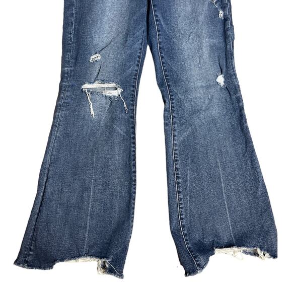 American Eagle Super High Rise Cropped Flare Size 12 - Picture 3 of 10